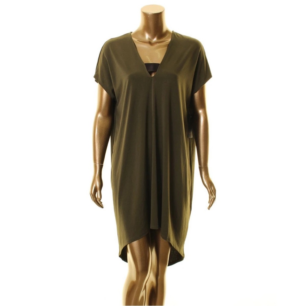 RACHEL Rachel Roy Deep Green V-Neck Dress